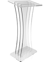 Load image into Gallery viewer, Clear Acrylic Lectern Podium - Hour Glass Shaped